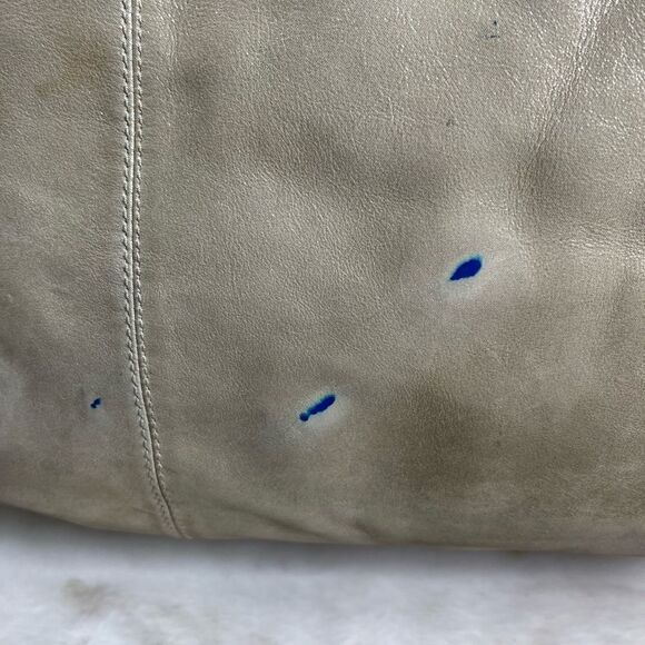 Coach Poppy soft leather gold sparkle satchel buttery pink trims. - Picture 12 of 13